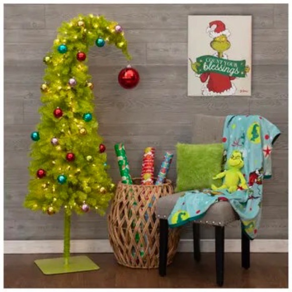 The Grinch 5ft LED Bright Green Whimsical Christmas Tree Hobby Lobby 2023